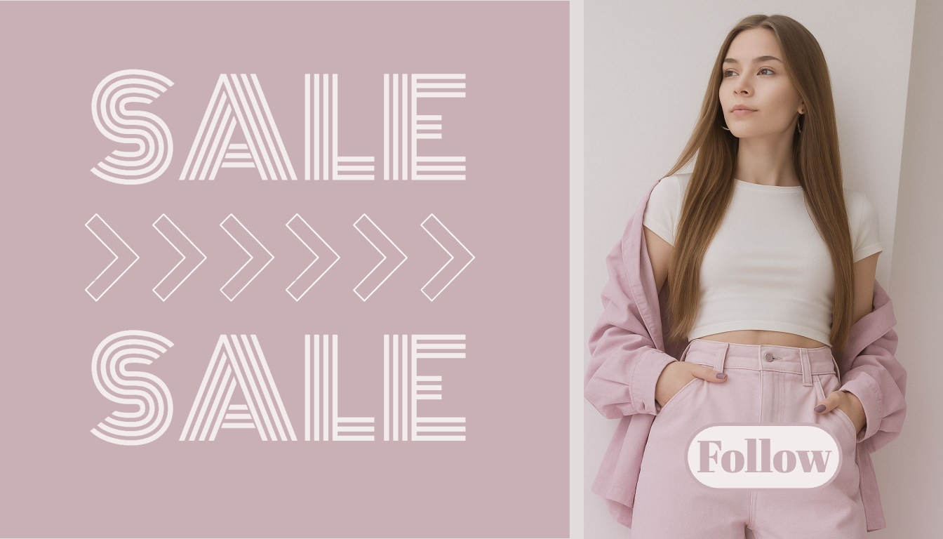 Stylish Fashion Sale Announcement with Modern Design Banner