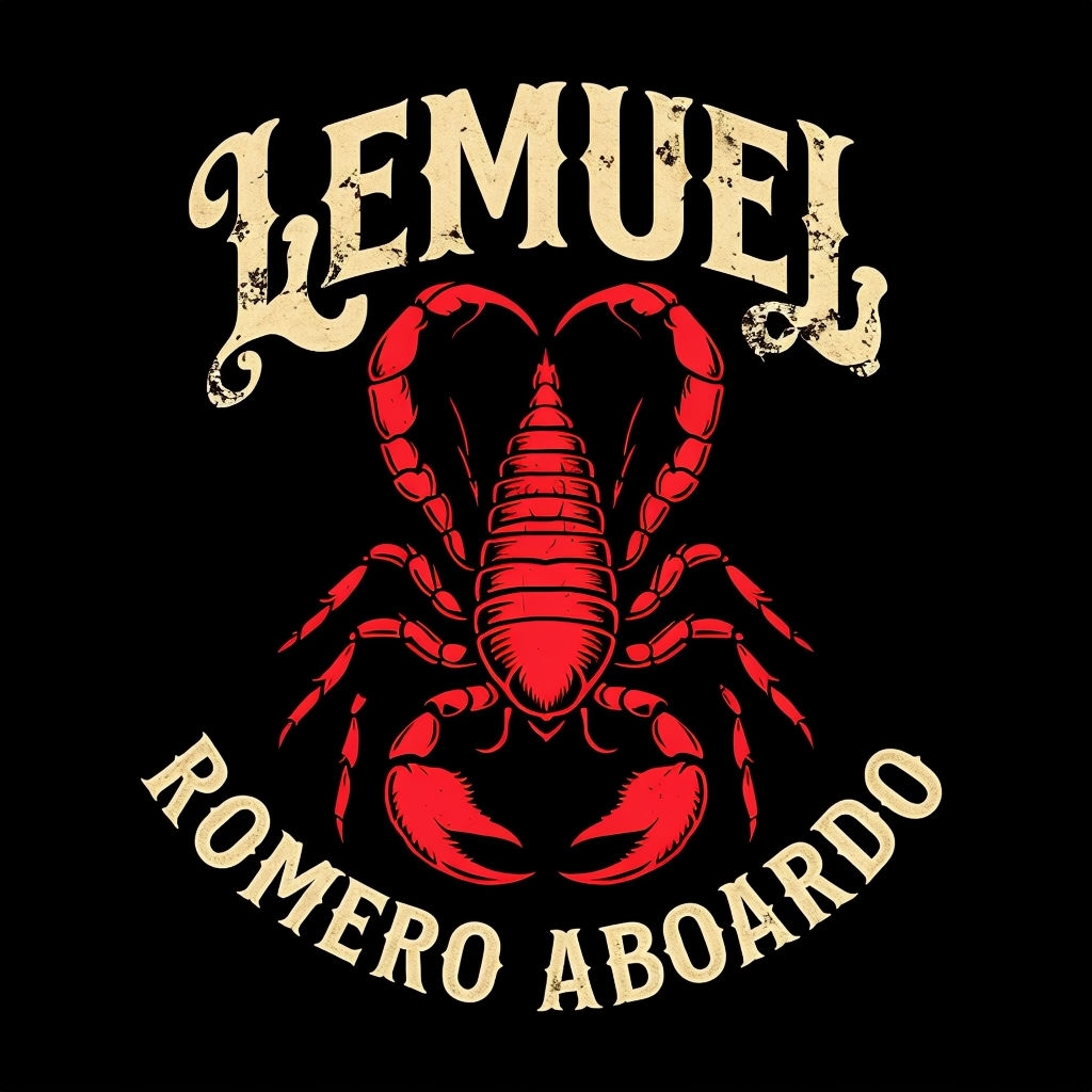Vintage Red Scorpion Tattoo Design T-Shirt