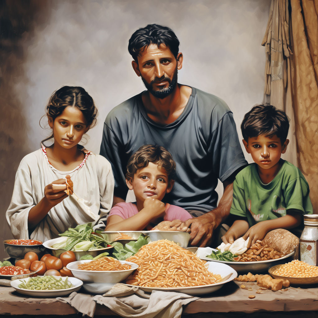 A poor family does not have food by yaser alsory - Playground