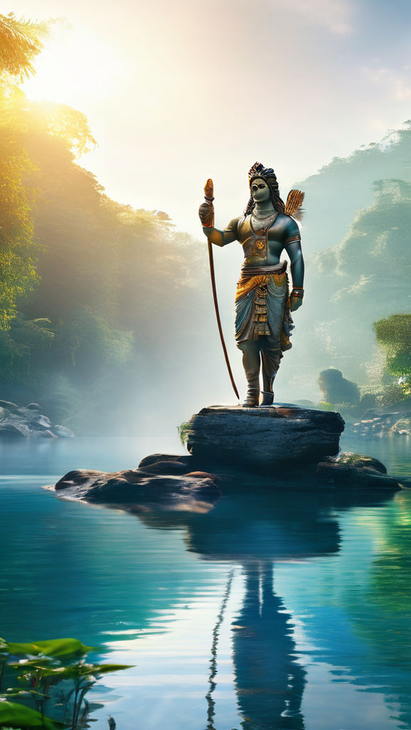 A majestic statue of Sri Ram by Ajay Ray - Playground