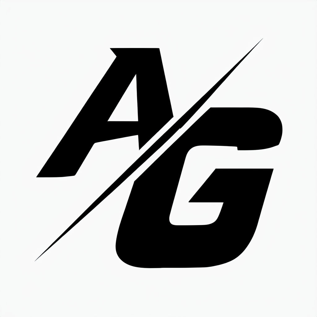 Modern Minimalist AG Logo Design on White Background Monogram