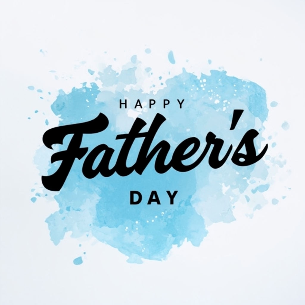 Modern Father's Day Celebration Typography Design Card