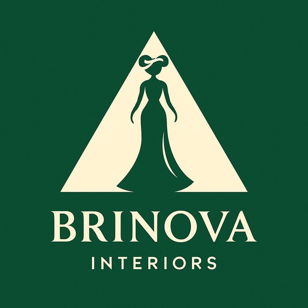 Elegant Minimalist Woman Silhouette Logo Design for Interiors