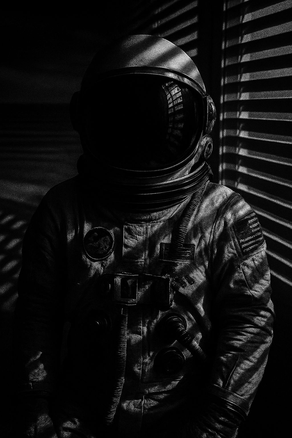 Dramatic Black and White Astronaut Photography Art