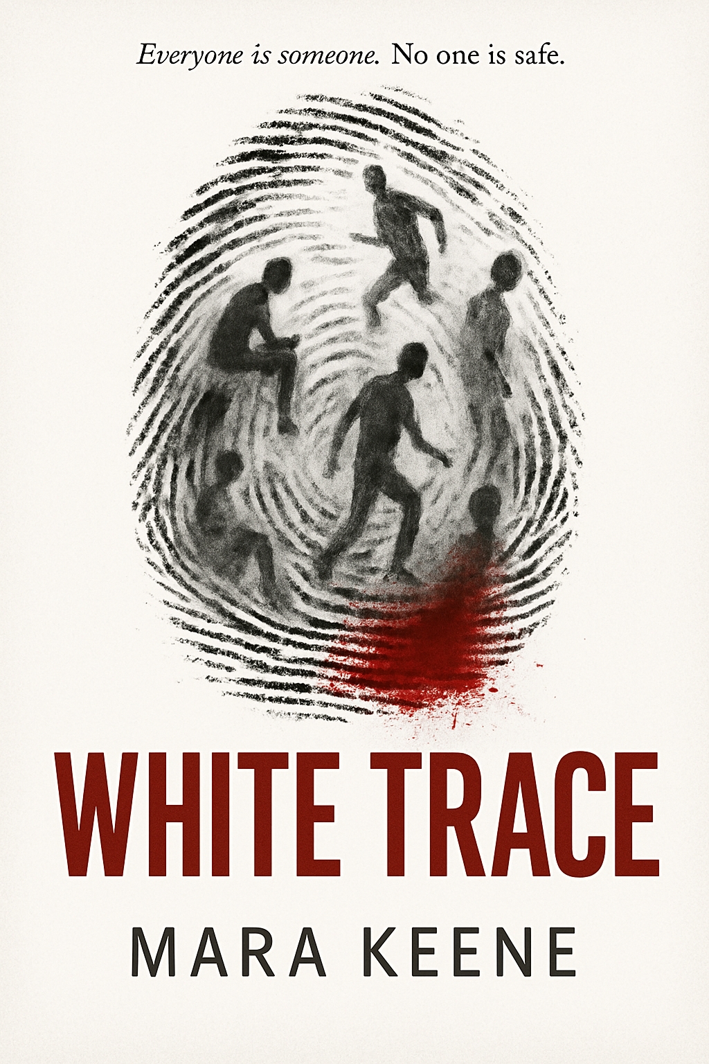 Intense Suspenseful 'White Trace' EBook Cover Design by Mara Keene