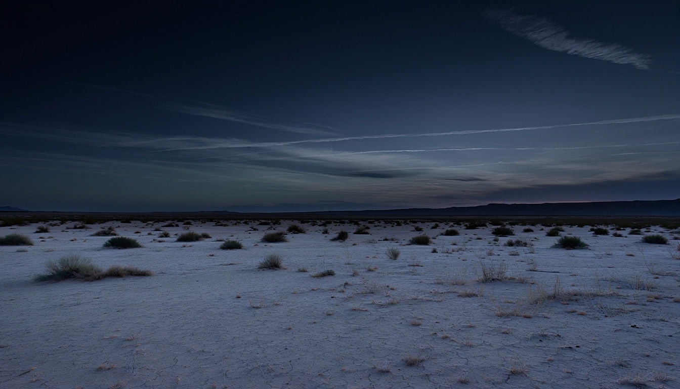Serene Arizona Desert Landscape at Dusk Virtual Background