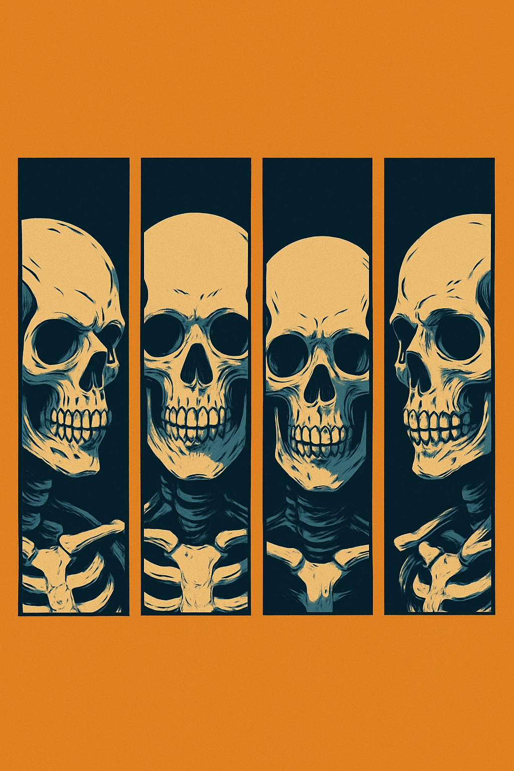 Intricate Skull Anatomy Panels Digital Art T-Shirt