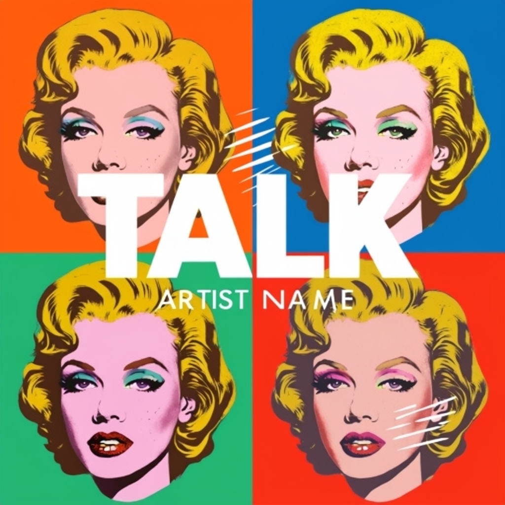 Vibrant Pop Art Woman Portraits with Bold Text Spotify Album Cover