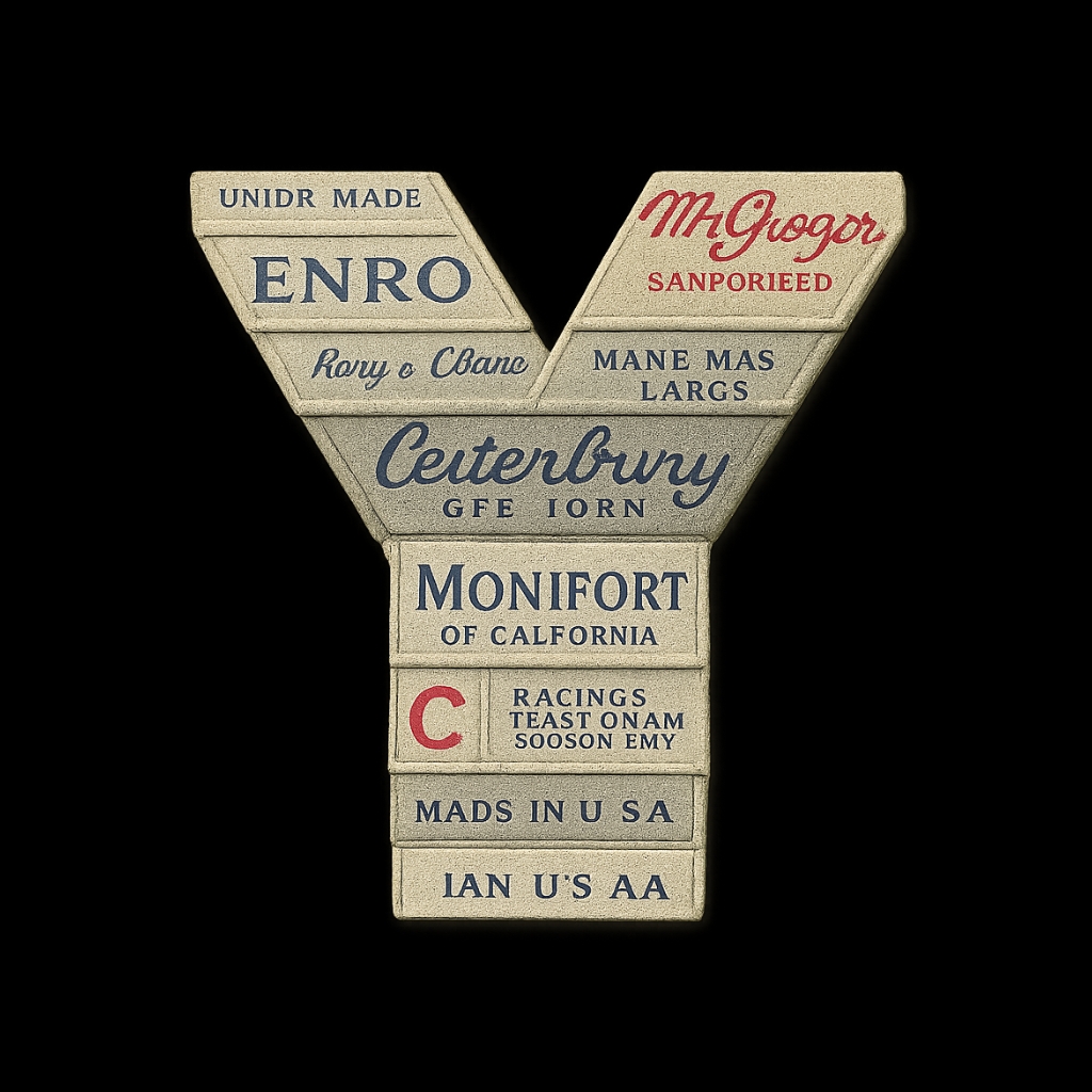 Vintage Letter Y Advertisement Sign Design Art Print Monogram