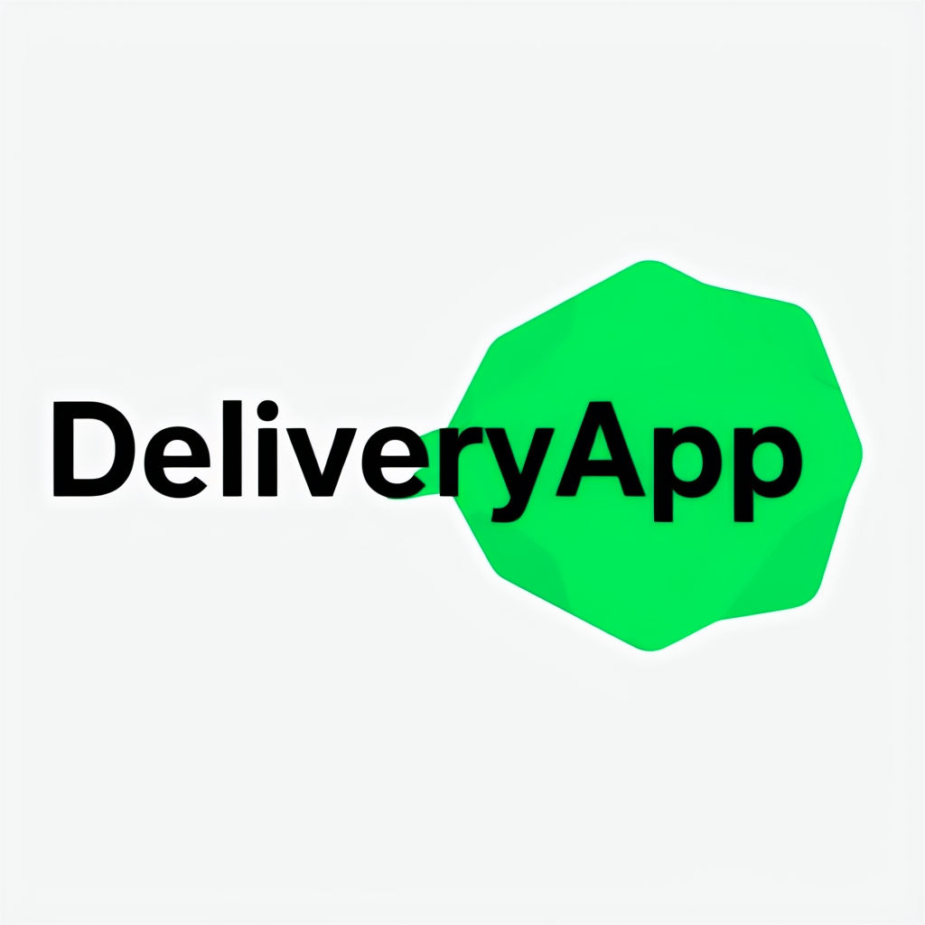 Minimalist Bold DeliveryApp Logo on Vibrant Green Hexagon Shape