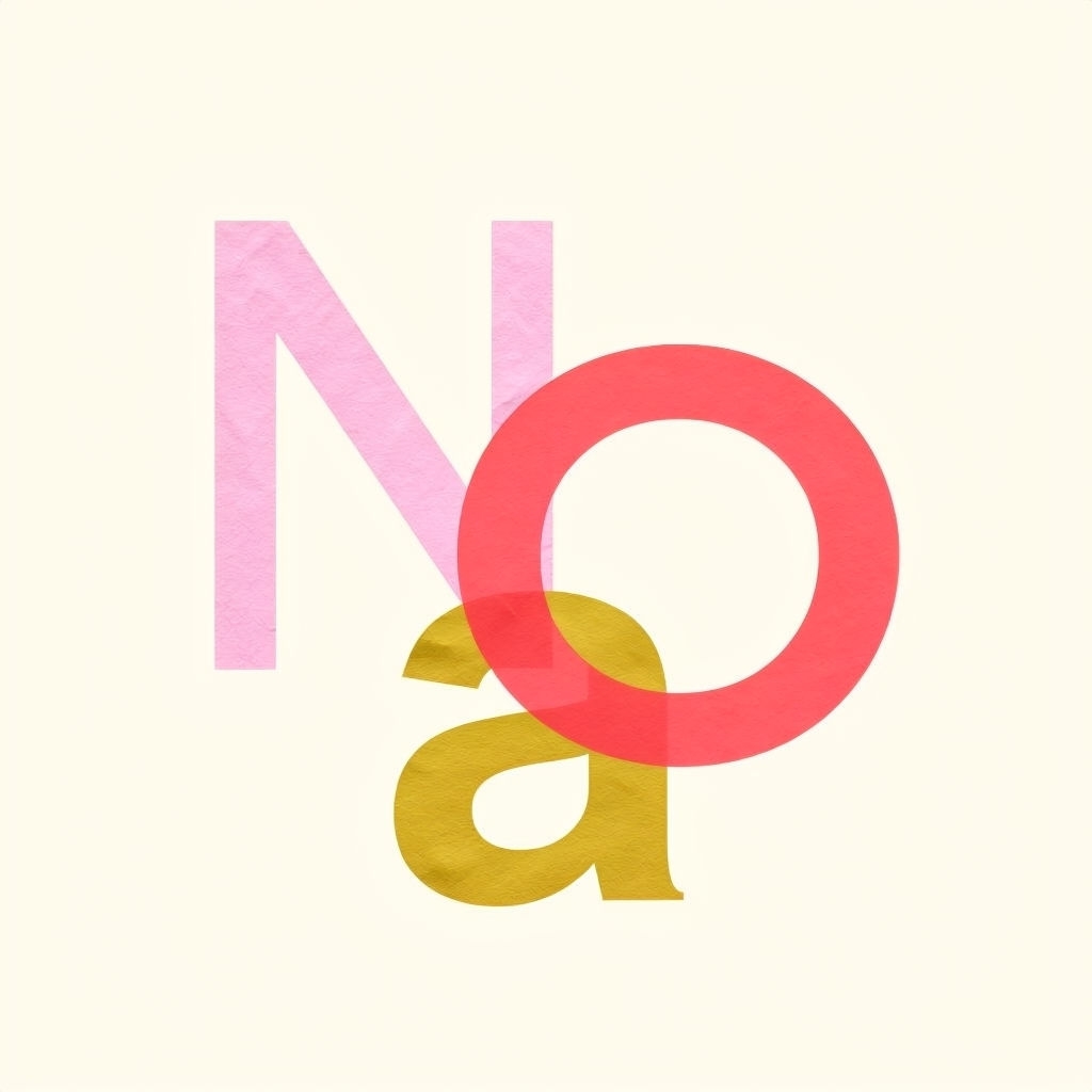 Minimalist Typography Noa Logo Design in Pastel Colors
