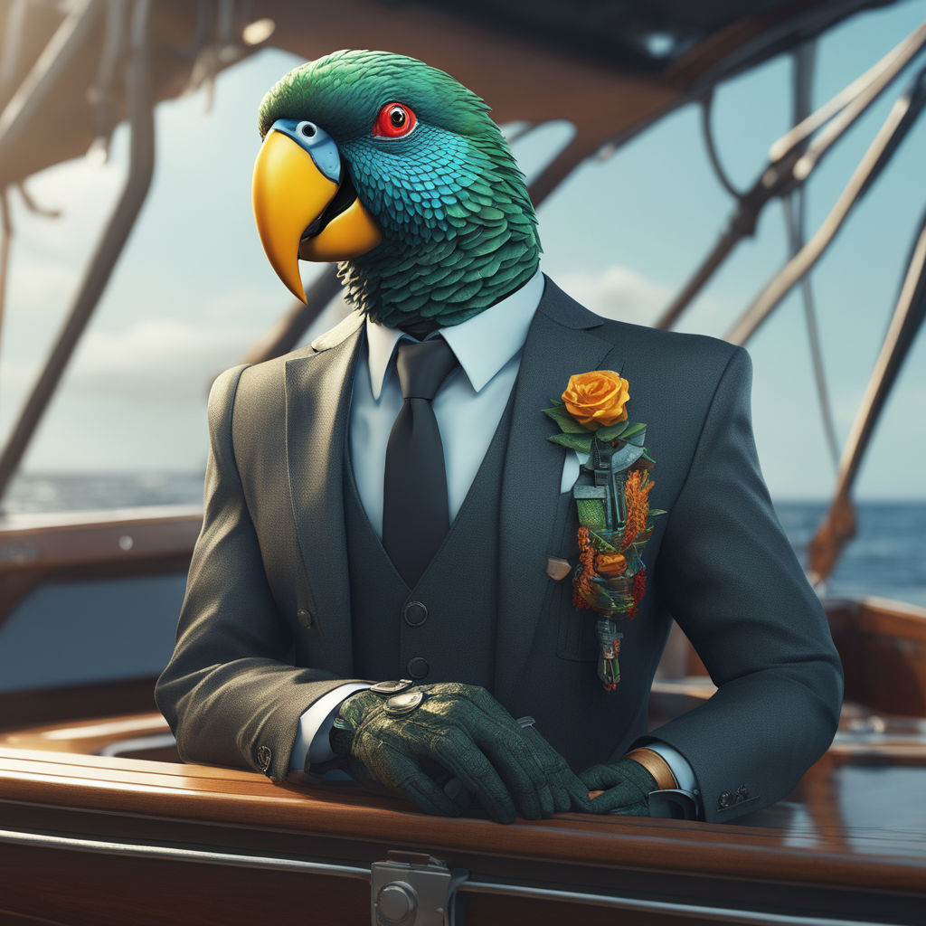 A humanized parrot secret agent by tom brion - Playground