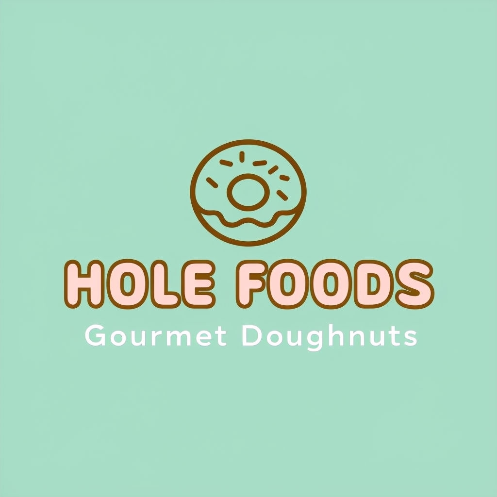 Minimalist Gourmet Doughnut Shop Logo with Sweet Branding