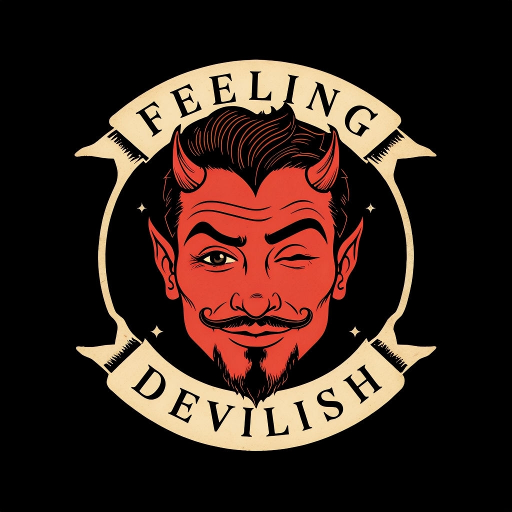 Vintage Devilish Character Graphic T-Shirt