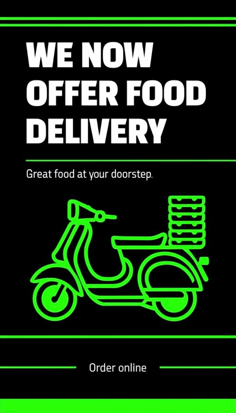 Modern Food Delivery Services Promotional Poster