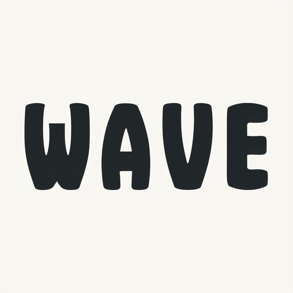 Modern Minimalist WAVE Logo Design on Off-White Background