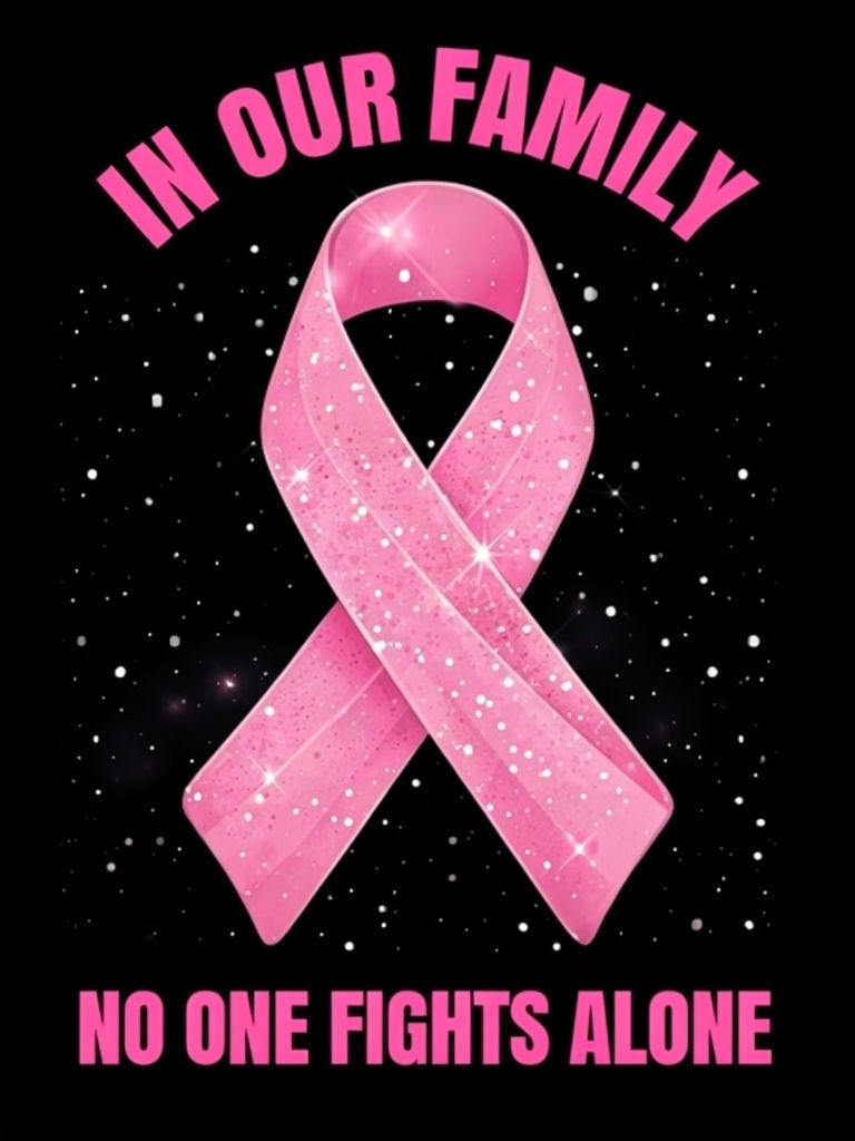 Empowering Pink Ribbon Cancer Awareness Poster Design