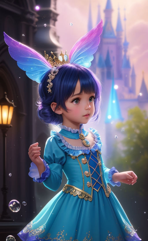 a cute blue fairy