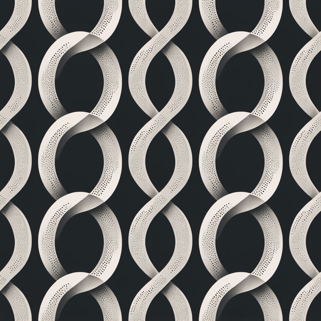 Beige Interlocking Curves Geometric Seamless Pattern Design