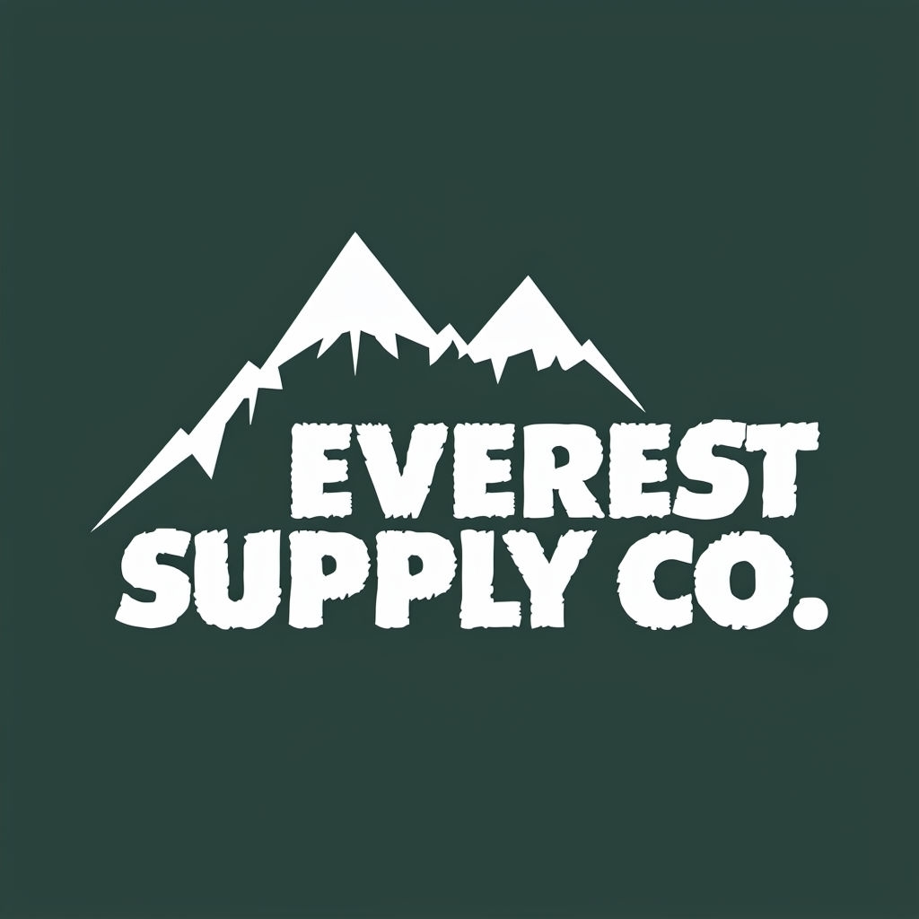 Minimalist Mountain Logo for Everest Supply Company