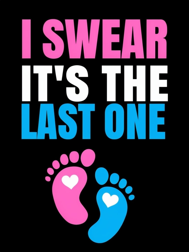 Playful I Swear It's The Last One Colorful Quote T-Shirt