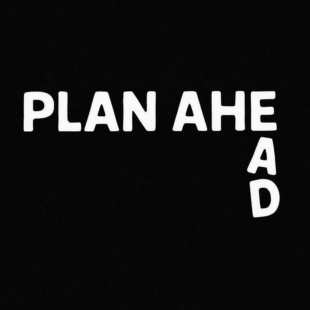 Plan Ahe Ad Minimalist Typography T-Shirt