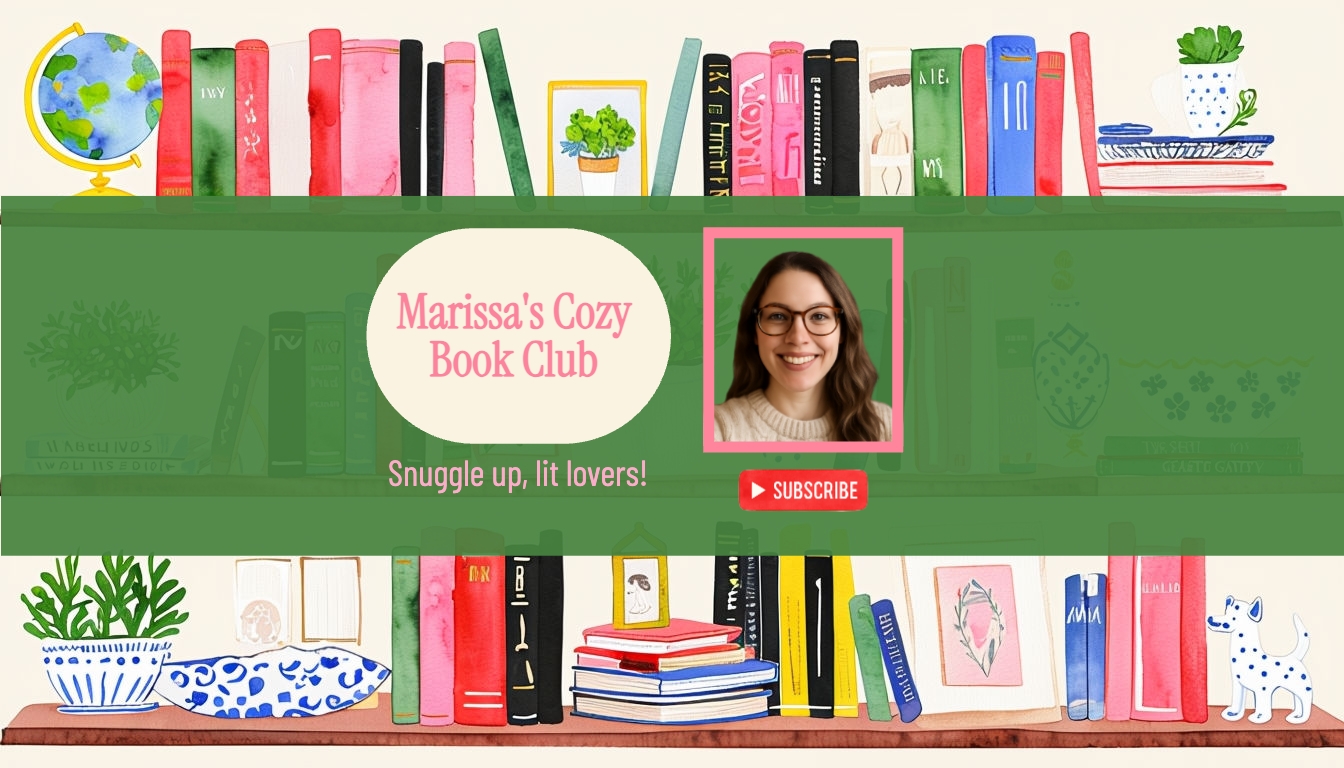 Colorful Bookshelf Watercolor Cozy YouTube Channel Art