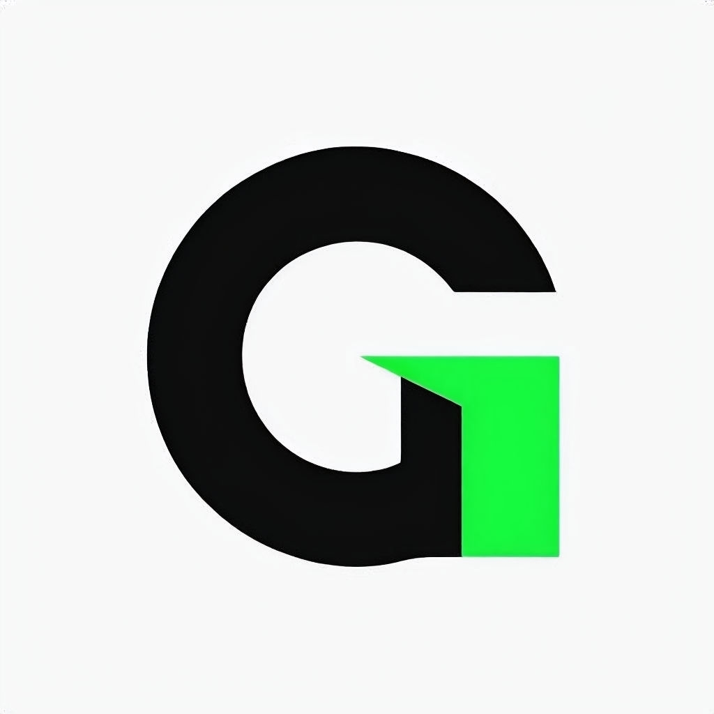 Sleek High-Contrast Geometric 'G' Monogram Logo Design Monogram