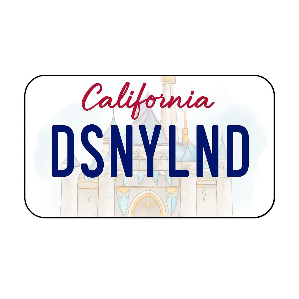 Whimsical California License Plate Design Sticker