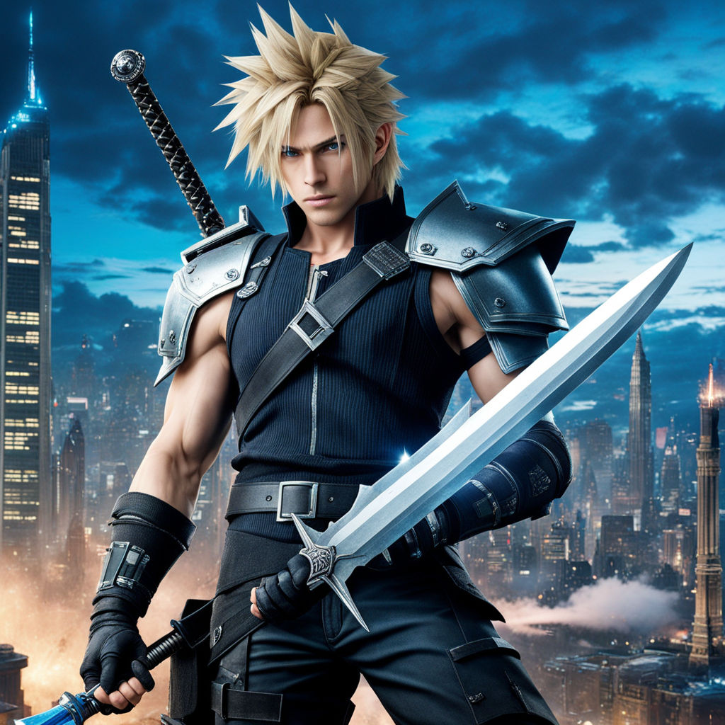 Cloud Strife shirtless