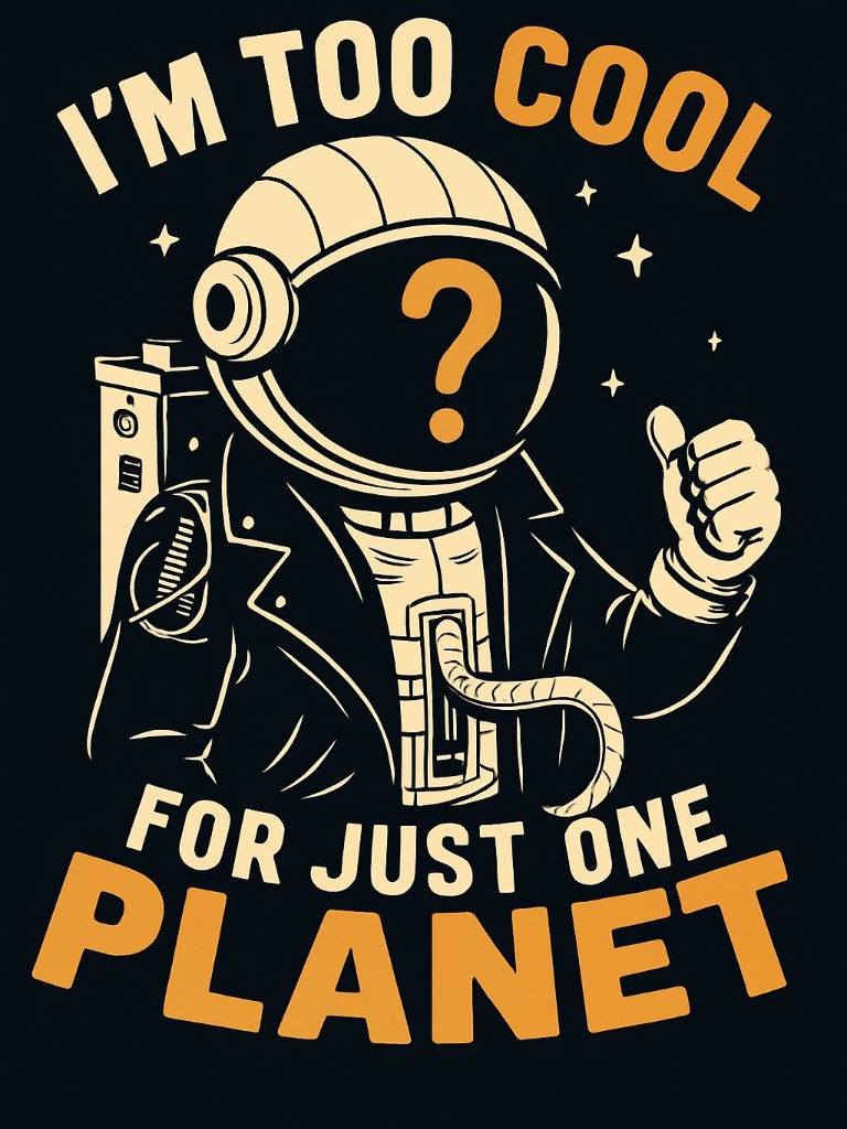 Retro Astronaut Comic Style I'm Too Cool T-Shirt