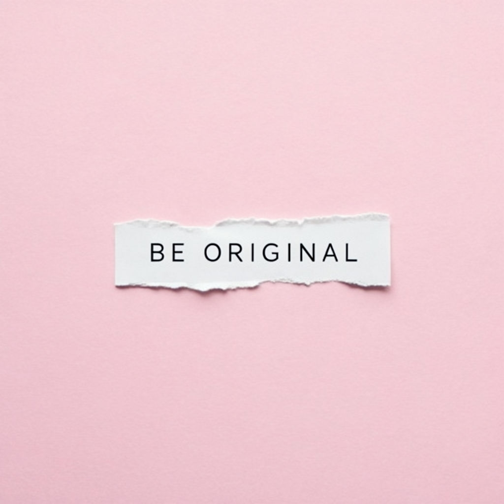 Be Original Minimalist Text Design T-Shirt