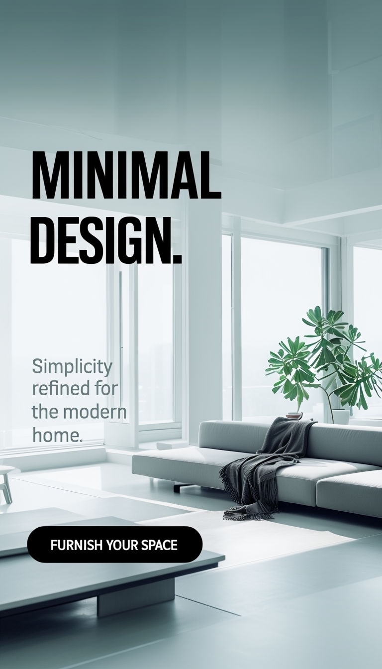 Modern Minimal Living Room Design Advertisement Poster