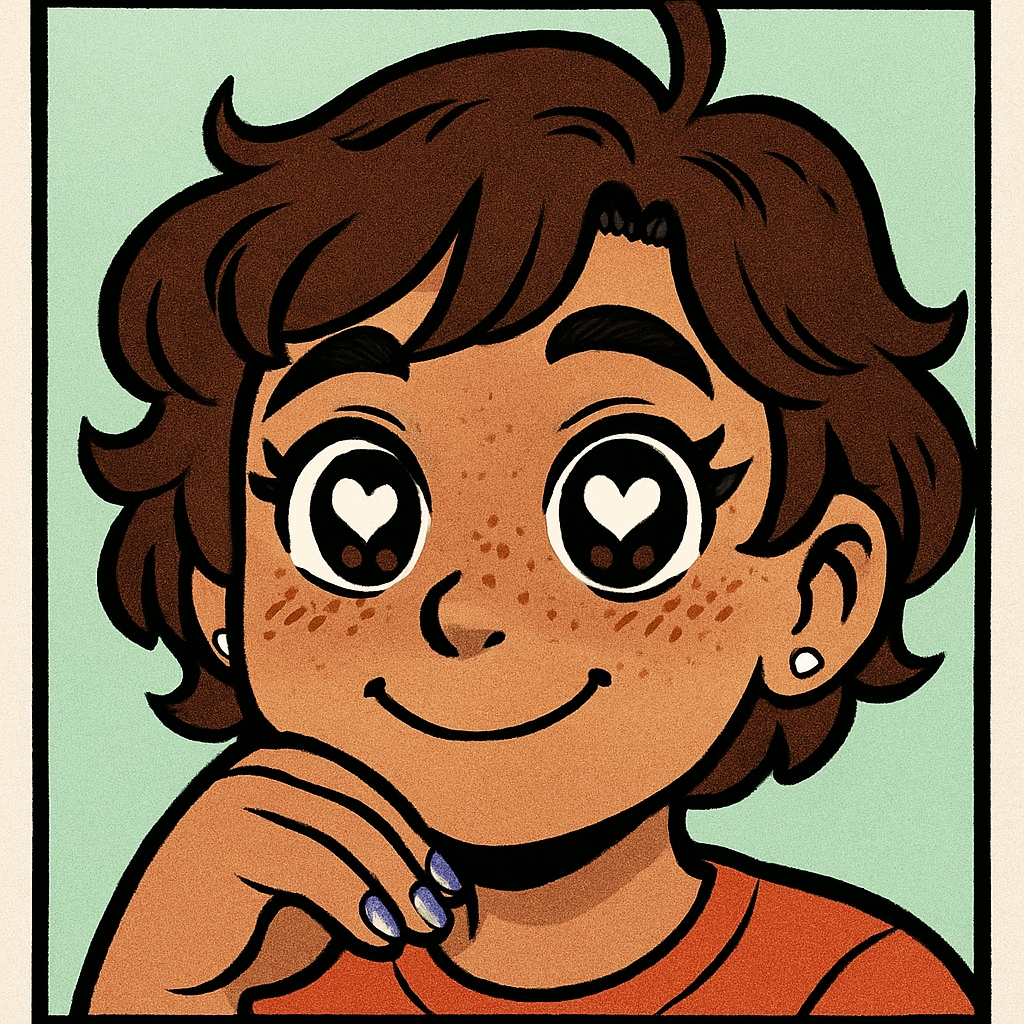 Cheerful Young Character Face Cartoon Illustration Art