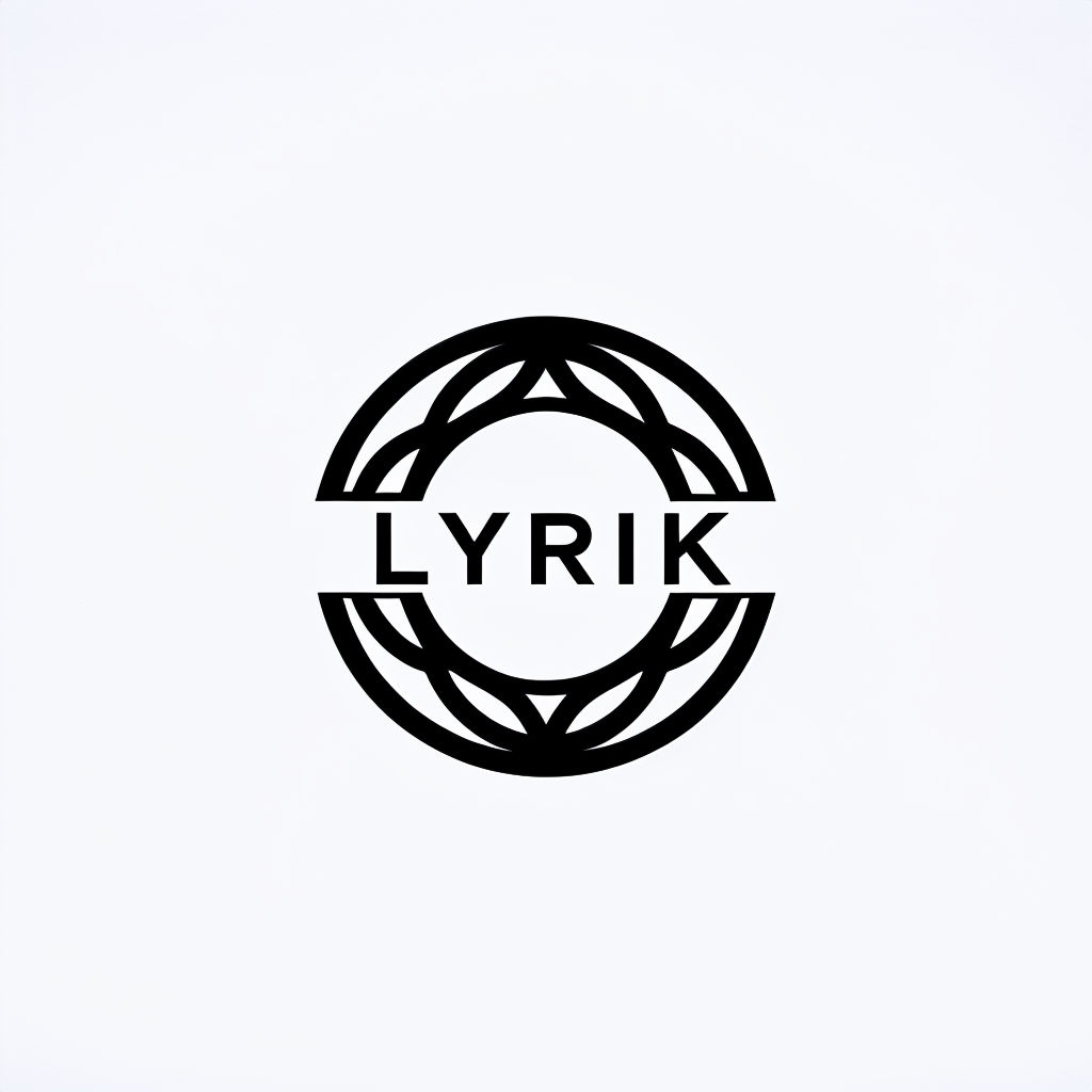 Minimalist Black Lyrik Logo Design on White Background Logo