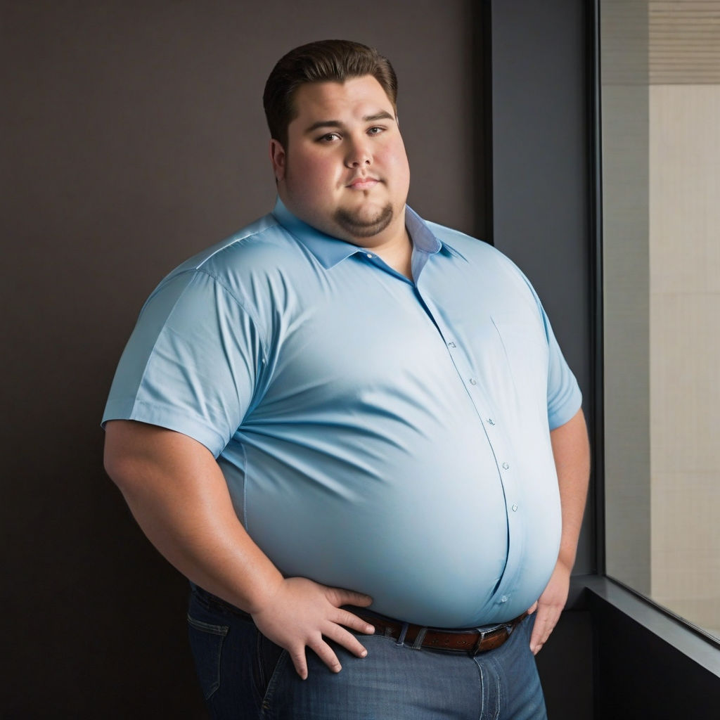 400lbs Obese Handsome Young Man With A Slim Face By Leo Fire - Playground