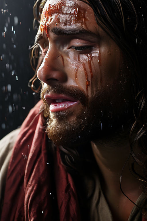 Jesus christ crying by Jose Salazar - Playground