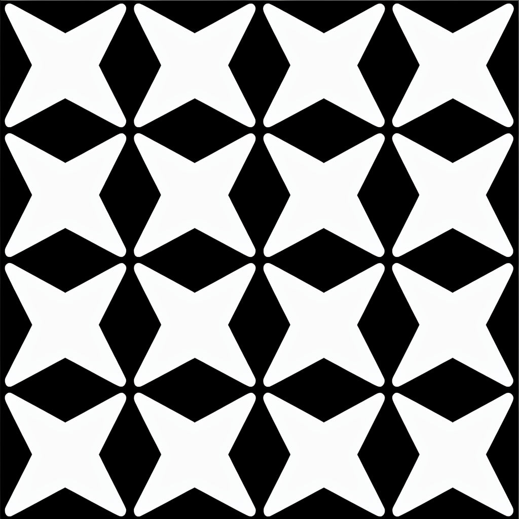 Monochromatic Geometric Triangles Pattern on Black Background Seamless Pattern
