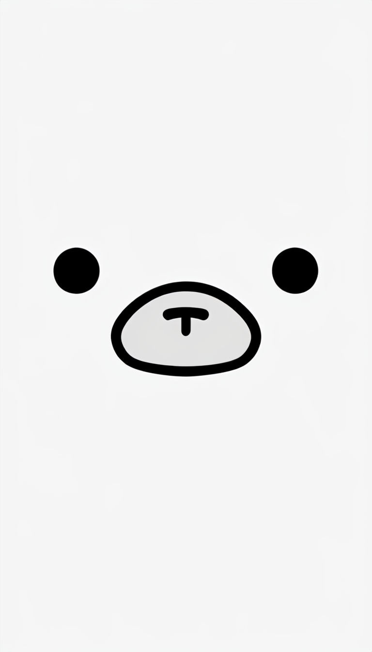 Minimalist Cute Animal Face Illustration for Phone Case Cover