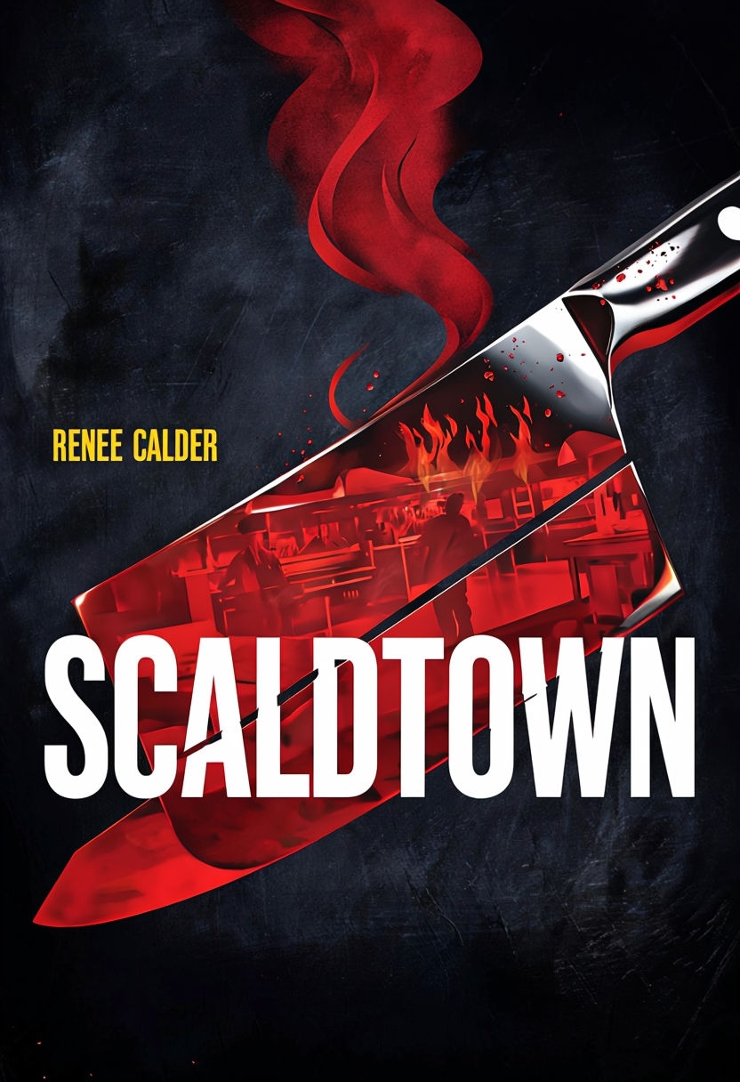 Scaldtown Culinary Thriller High-Contrast EBook Cover Design