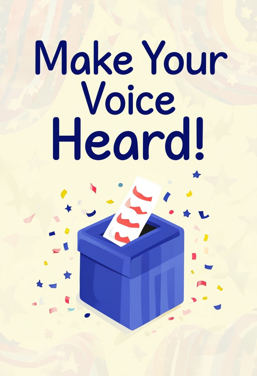 Make Your Voice Heard Motivational Card for Voter Registration