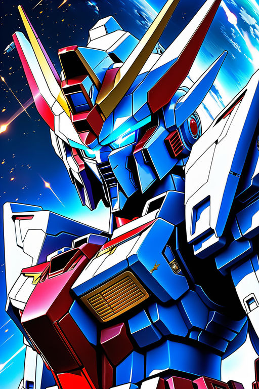 Highly Detailed Full-body Portrait Of Giant Gundam By Kunio  By 