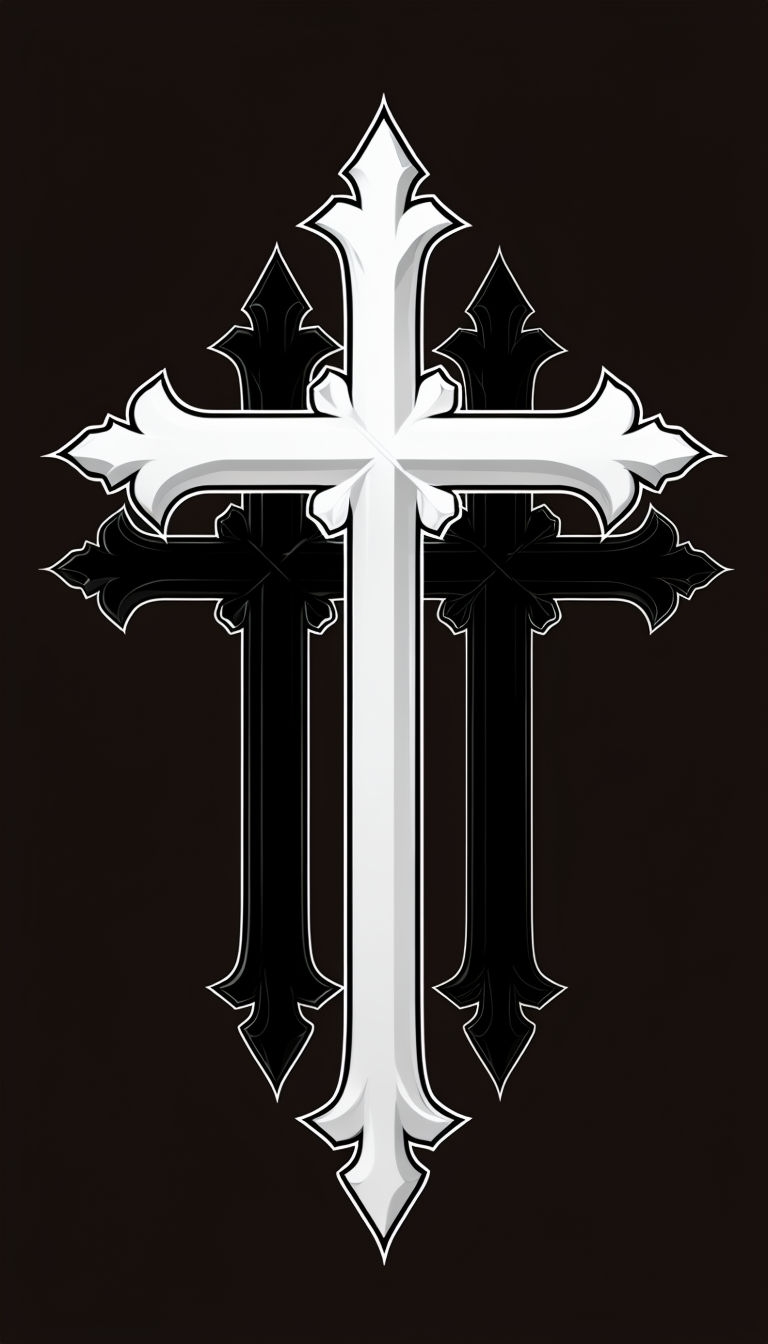 Gothic-Style Crosses Minimalist Design Phone Case Cover