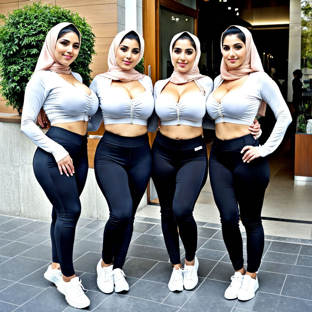 Three (tall) ((((busty)))) Persian athletes with ((((huge breasts))))