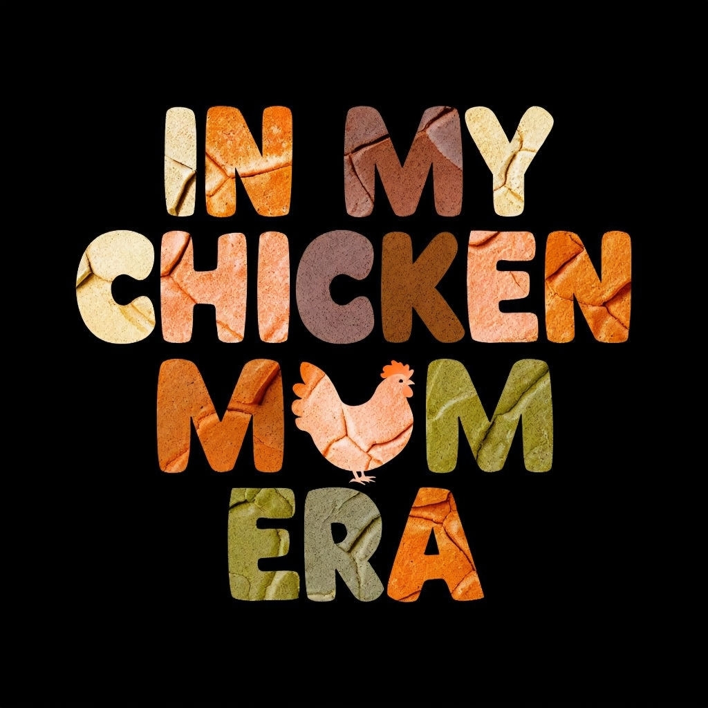 In My Chicken Mom Era Playful Graphic Design T-shirt