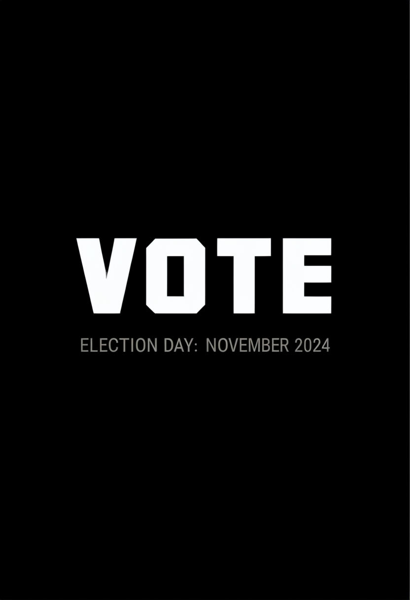 Bold Black Vote Election Day Poster