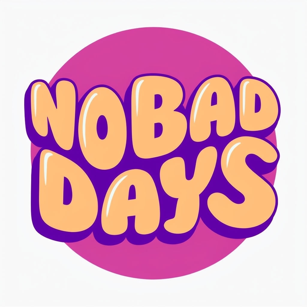 No Bad Days Retro Cartoon Graphic Design Mug