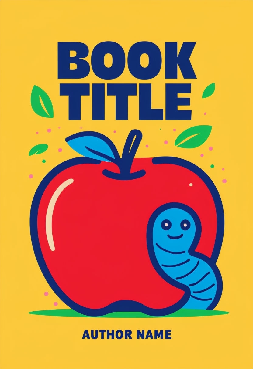 Vibrant Pop Art Apple Book Cover Design for EBook Cover