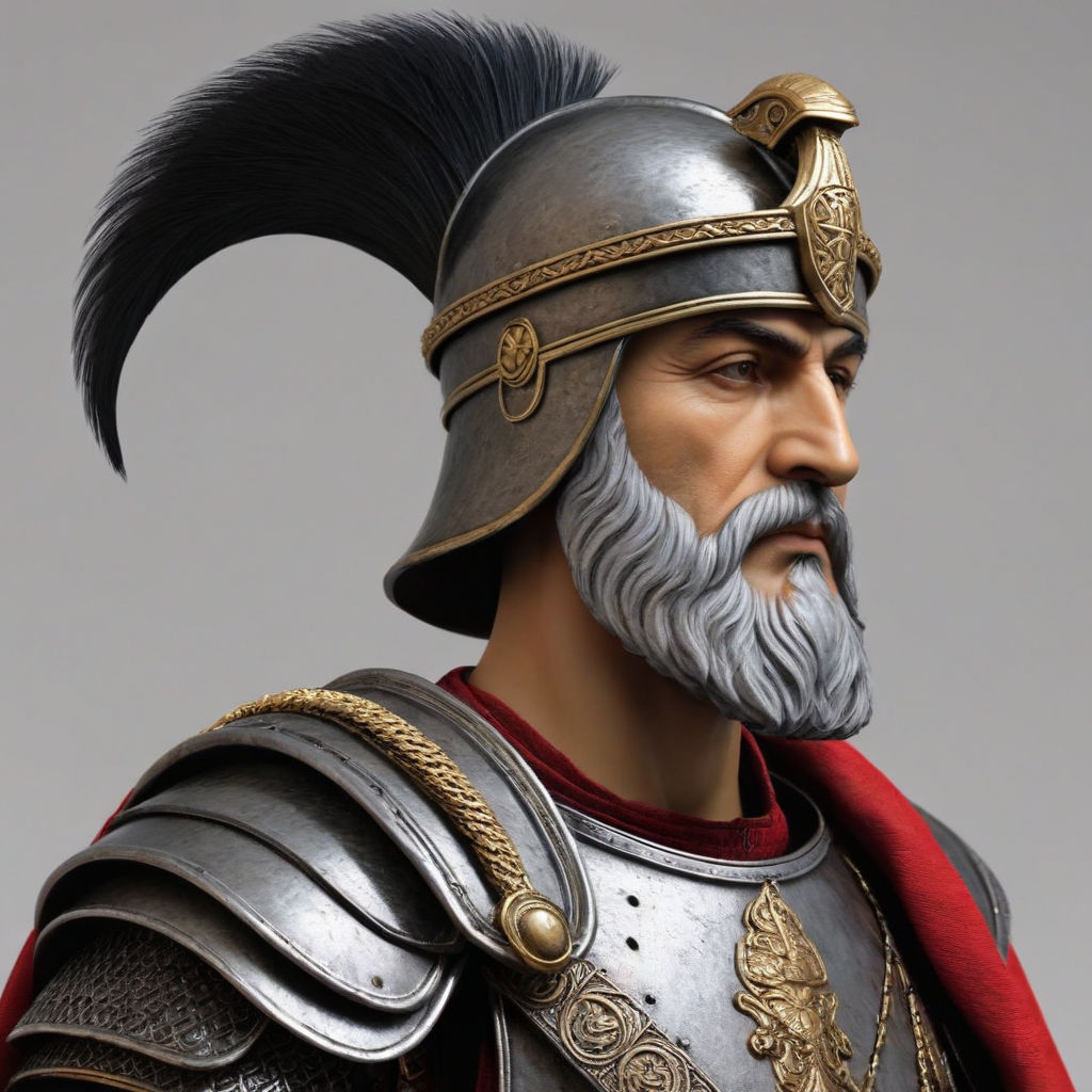 Skanderbeg with epic and detailed face with original helmet by Maikel ...