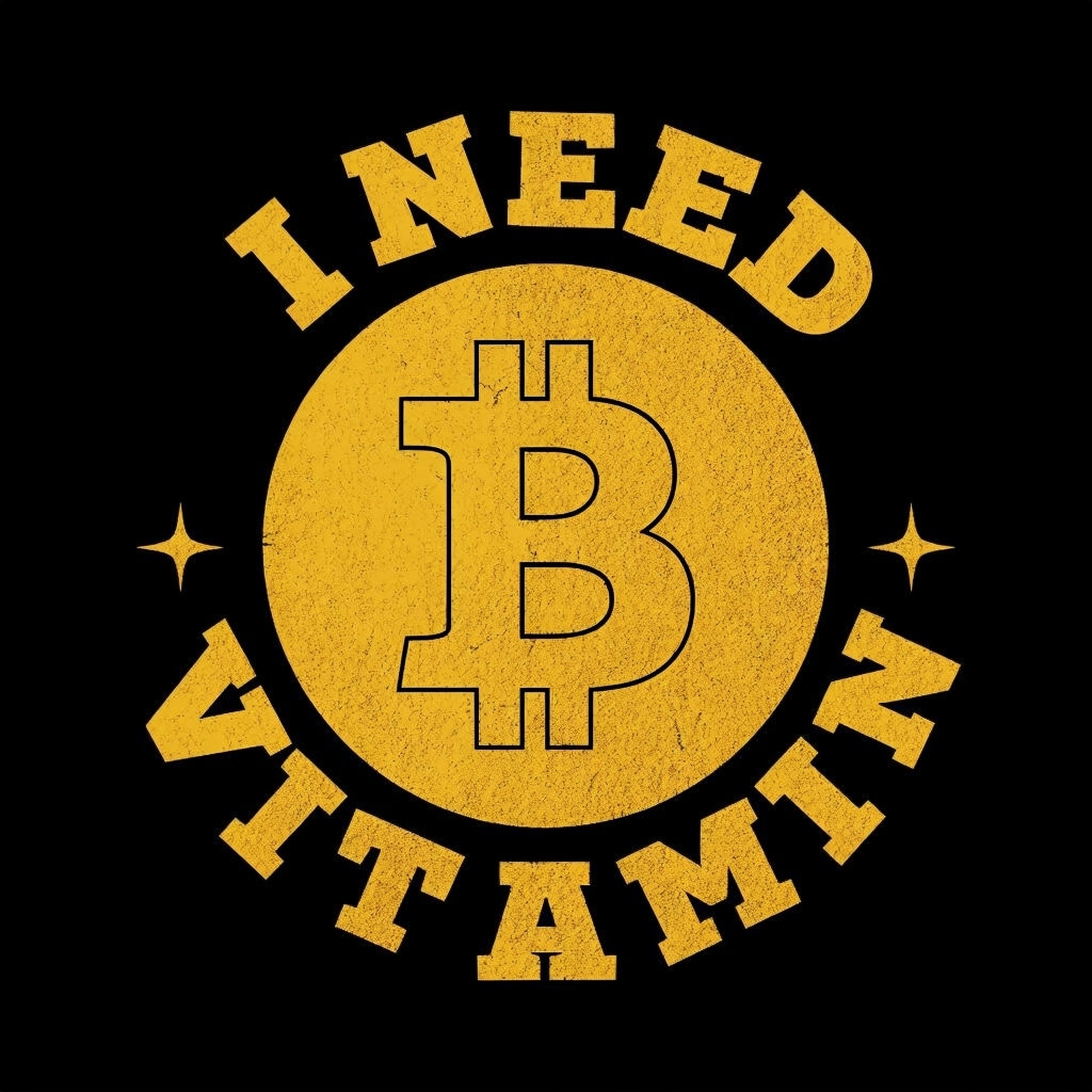 I Need Vitamin Bitcoin Motivational Graphic T-Shirt